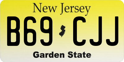 NJ license plate B69CJJ