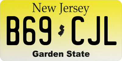 NJ license plate B69CJL