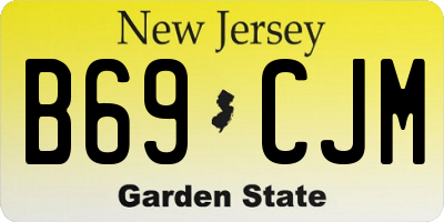 NJ license plate B69CJM