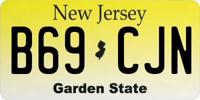 NJ license plate B69CJN
