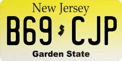 NJ license plate B69CJP