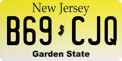 NJ license plate B69CJQ