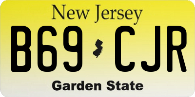 NJ license plate B69CJR