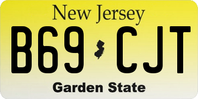 NJ license plate B69CJT