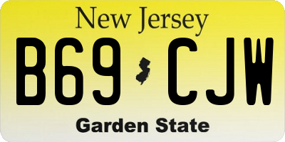 NJ license plate B69CJW