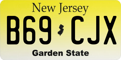 NJ license plate B69CJX