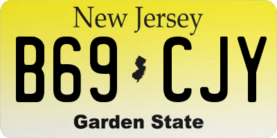 NJ license plate B69CJY