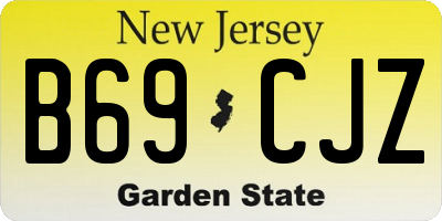 NJ license plate B69CJZ