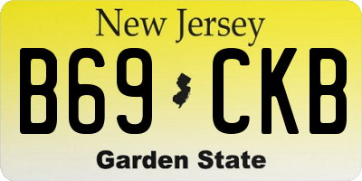 NJ license plate B69CKB