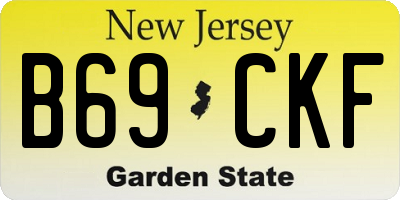 NJ license plate B69CKF