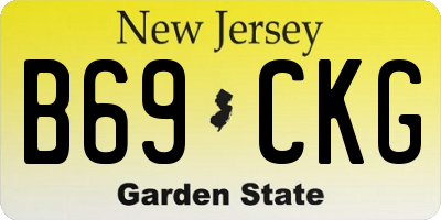 NJ license plate B69CKG