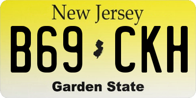 NJ license plate B69CKH