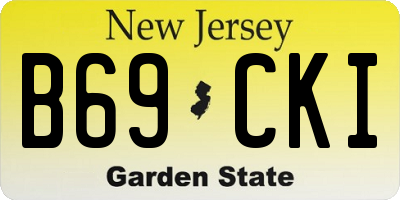 NJ license plate B69CKI