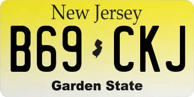 NJ license plate B69CKJ