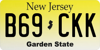 NJ license plate B69CKK