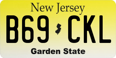 NJ license plate B69CKL