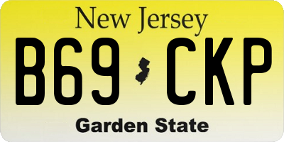 NJ license plate B69CKP