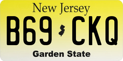 NJ license plate B69CKQ