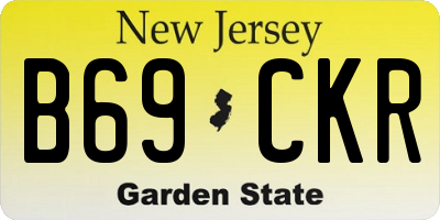 NJ license plate B69CKR