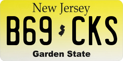NJ license plate B69CKS