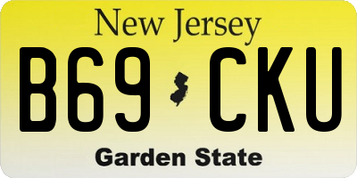 NJ license plate B69CKU