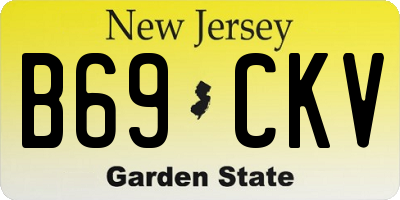 NJ license plate B69CKV
