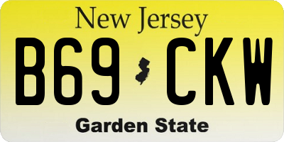 NJ license plate B69CKW