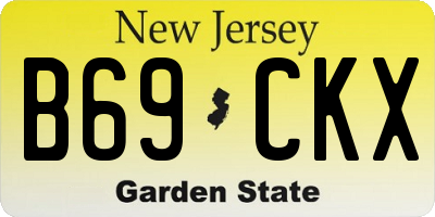 NJ license plate B69CKX