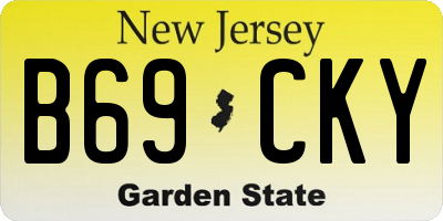 NJ license plate B69CKY