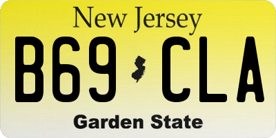 NJ license plate B69CLA