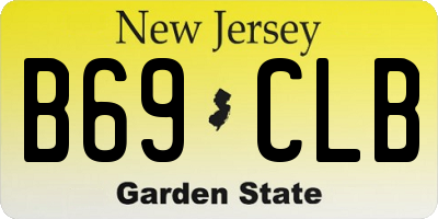 NJ license plate B69CLB