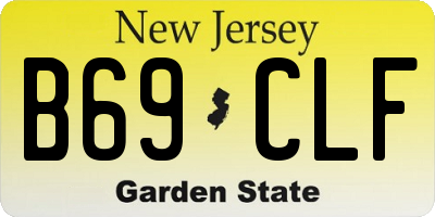 NJ license plate B69CLF