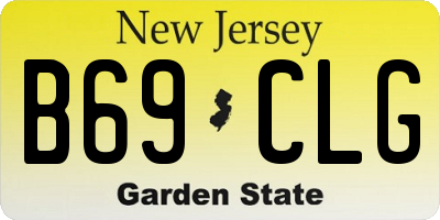 NJ license plate B69CLG