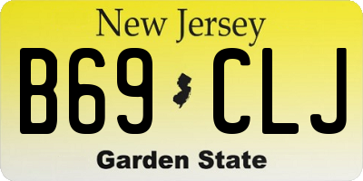 NJ license plate B69CLJ