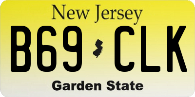 NJ license plate B69CLK