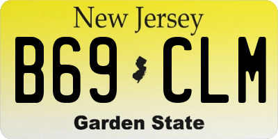 NJ license plate B69CLM