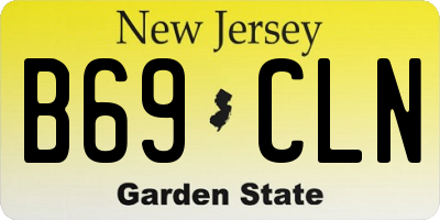 NJ license plate B69CLN