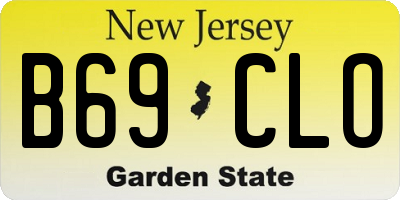 NJ license plate B69CLO