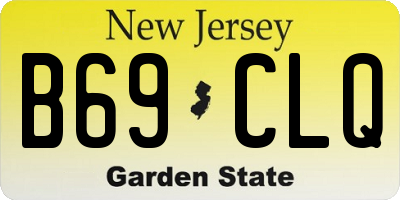 NJ license plate B69CLQ