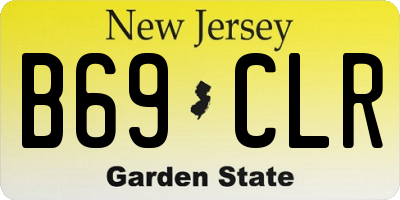 NJ license plate B69CLR