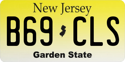NJ license plate B69CLS