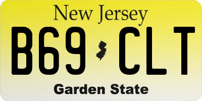 NJ license plate B69CLT