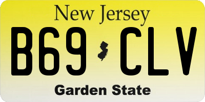 NJ license plate B69CLV