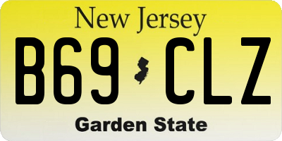 NJ license plate B69CLZ
