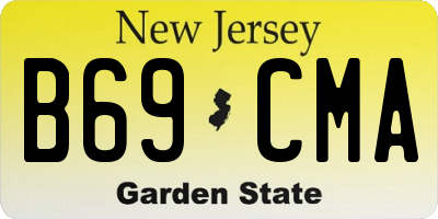 NJ license plate B69CMA