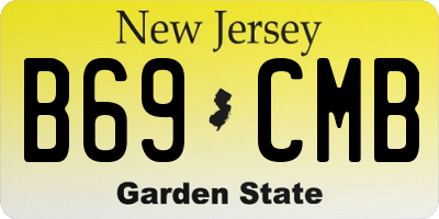 NJ license plate B69CMB