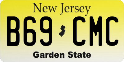 NJ license plate B69CMC