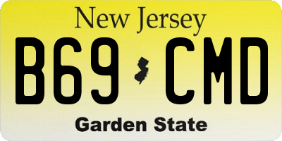 NJ license plate B69CMD
