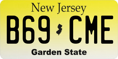 NJ license plate B69CME