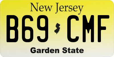 NJ license plate B69CMF